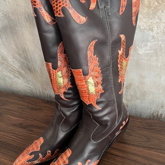 Vintage 90s Martinez Valero Boots - 9.5 - Picture 9 of 13